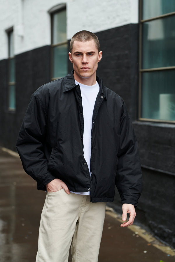 Bomber Trucker Padded Jacket Black - FINAL SALE