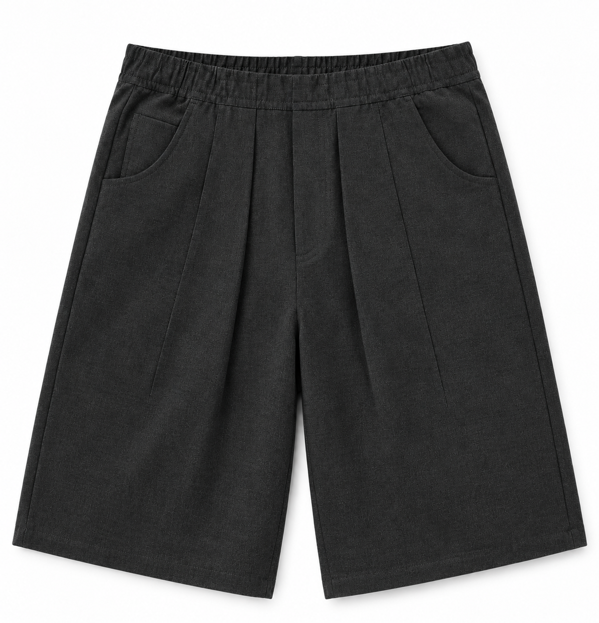 Shay Relaxed Pleat Short Dark Grey
