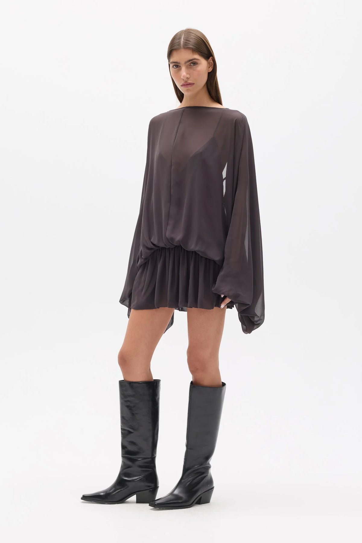 Evariel Mini Dress Truffle