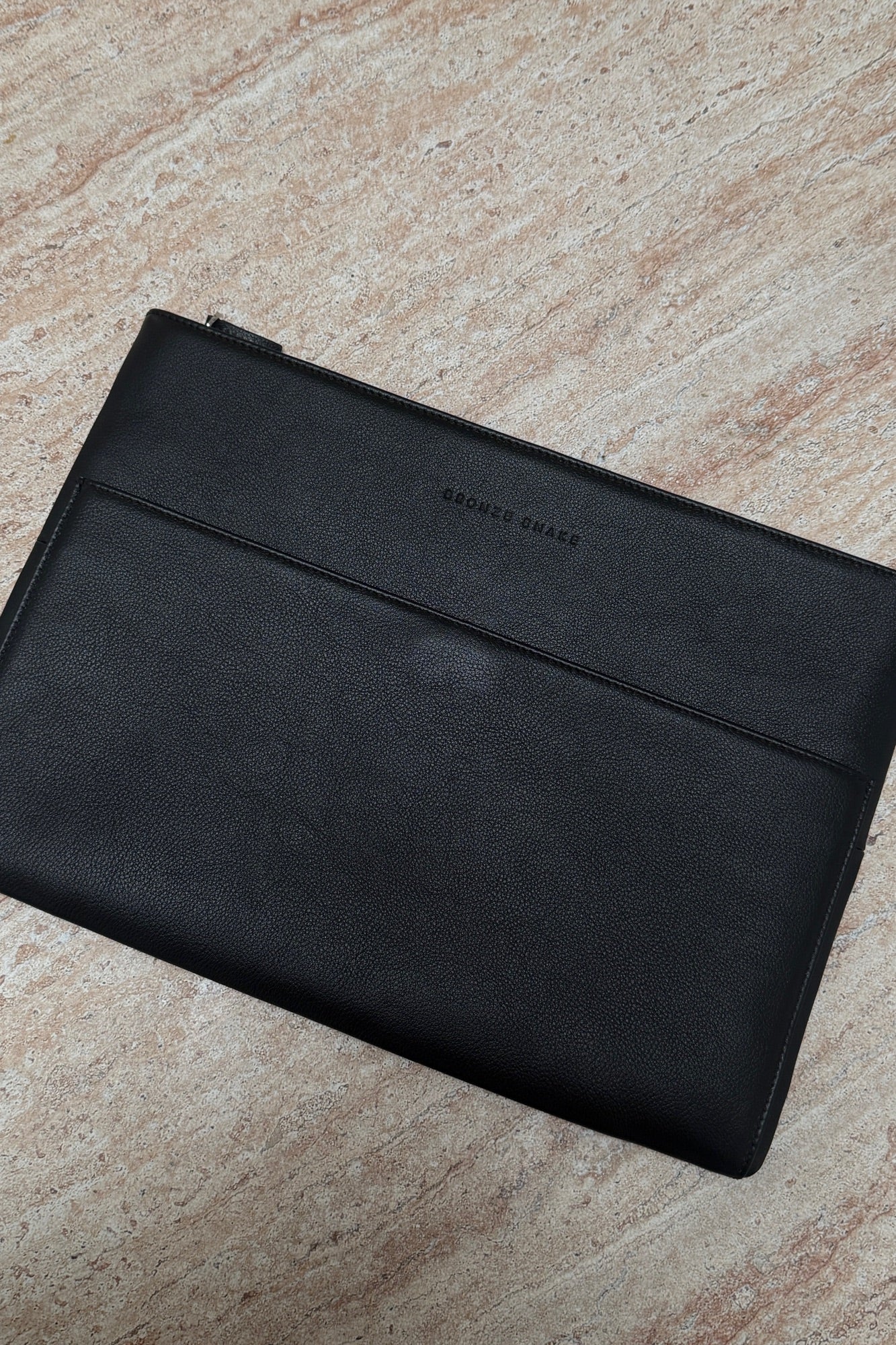 Essential Genuine Leather Laptop Case Black