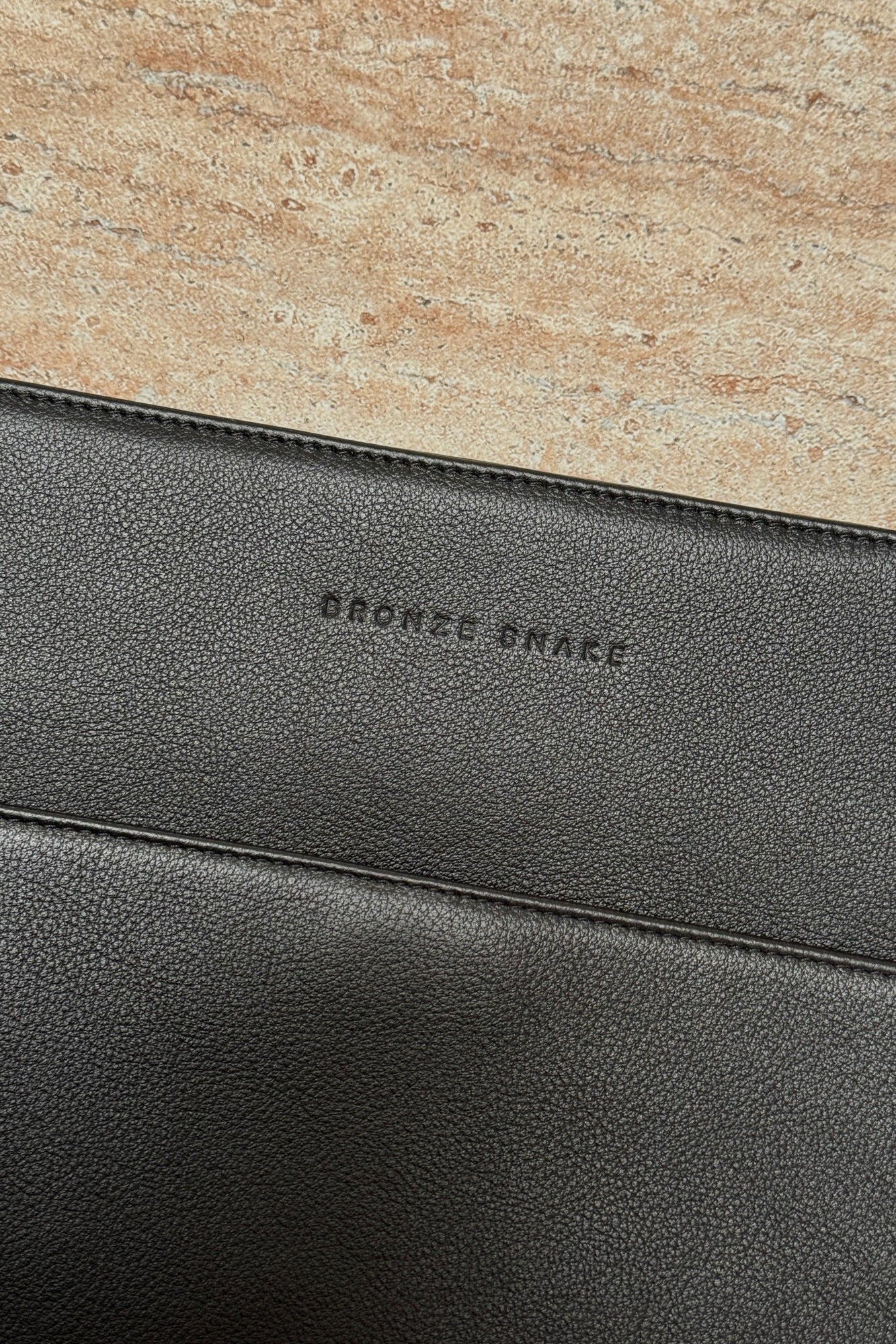 Essential Genuine Leather Laptop Case Black
