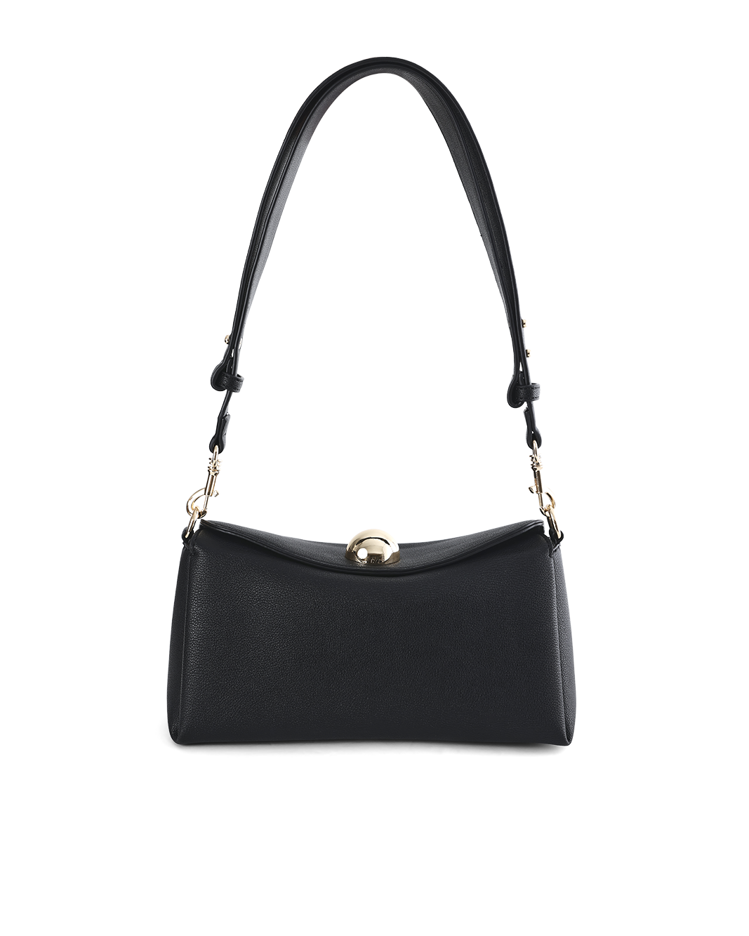 Flynn Shoulder Bag Black Pebble