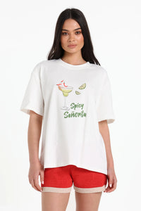 Spicy Senorita Top White