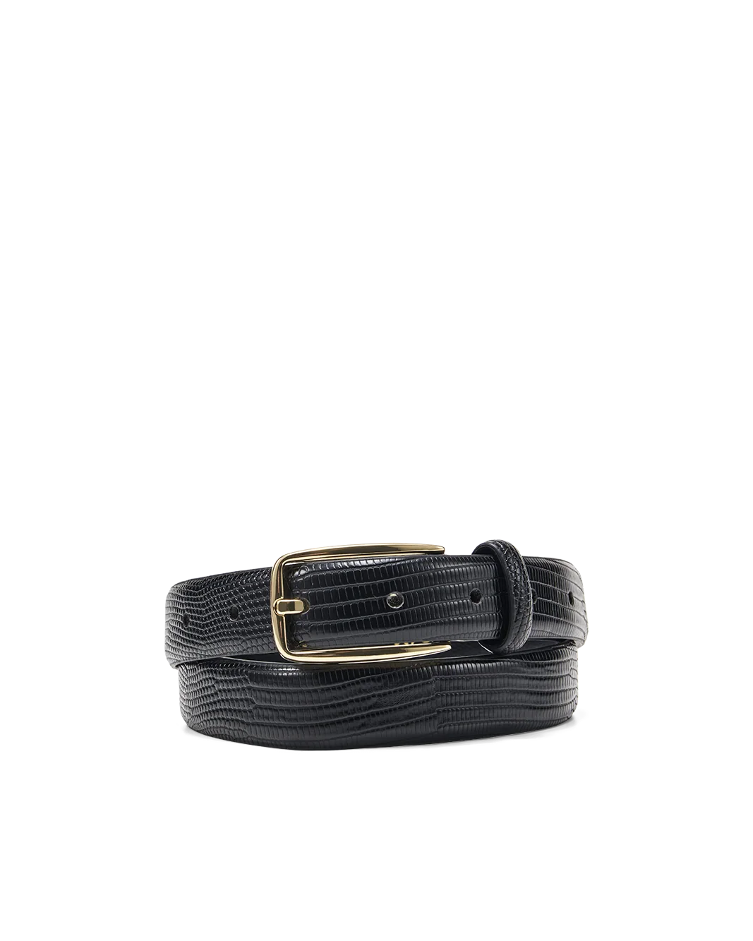 Helena Belt Black Lizard-Gold