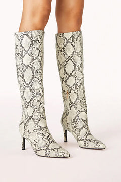 High knee snake boots best sale