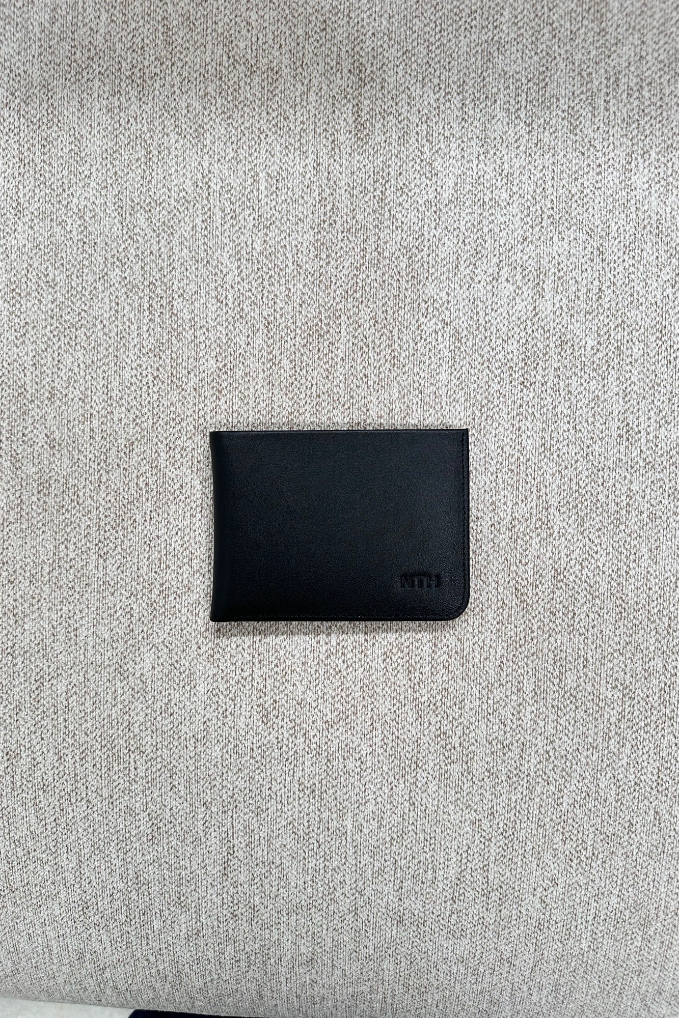Leather Wallet Slit Black