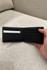 Leather Wallet Slit Black