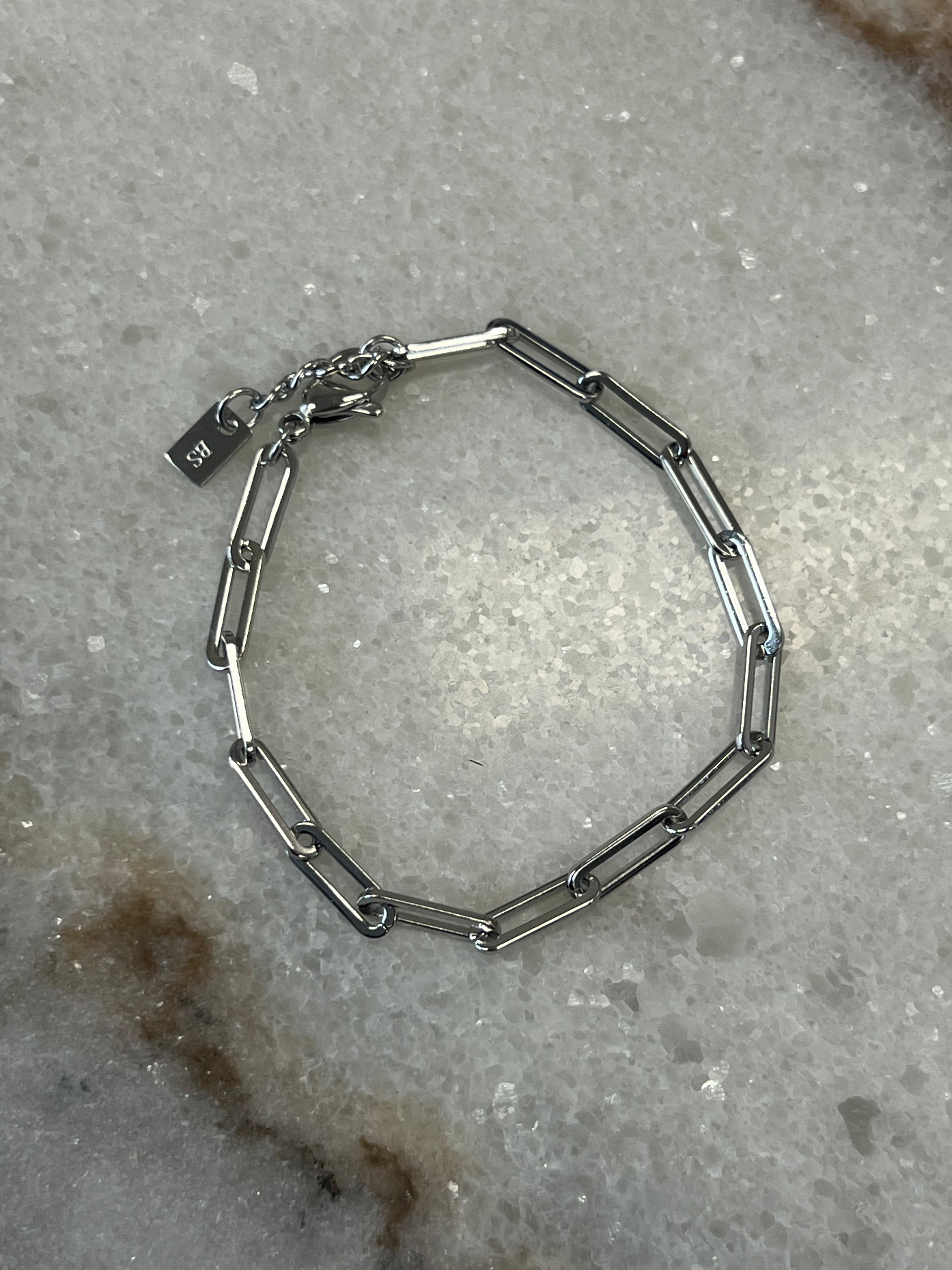 Roman Paperclip Chain Bracelet Stainless Steel