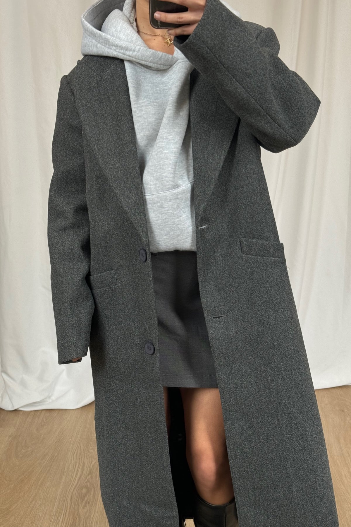 Olsen Coat Grey Marle