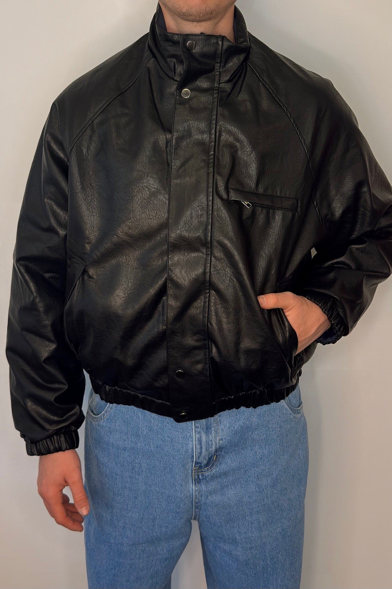 Reversible Vintage Bomber Black
