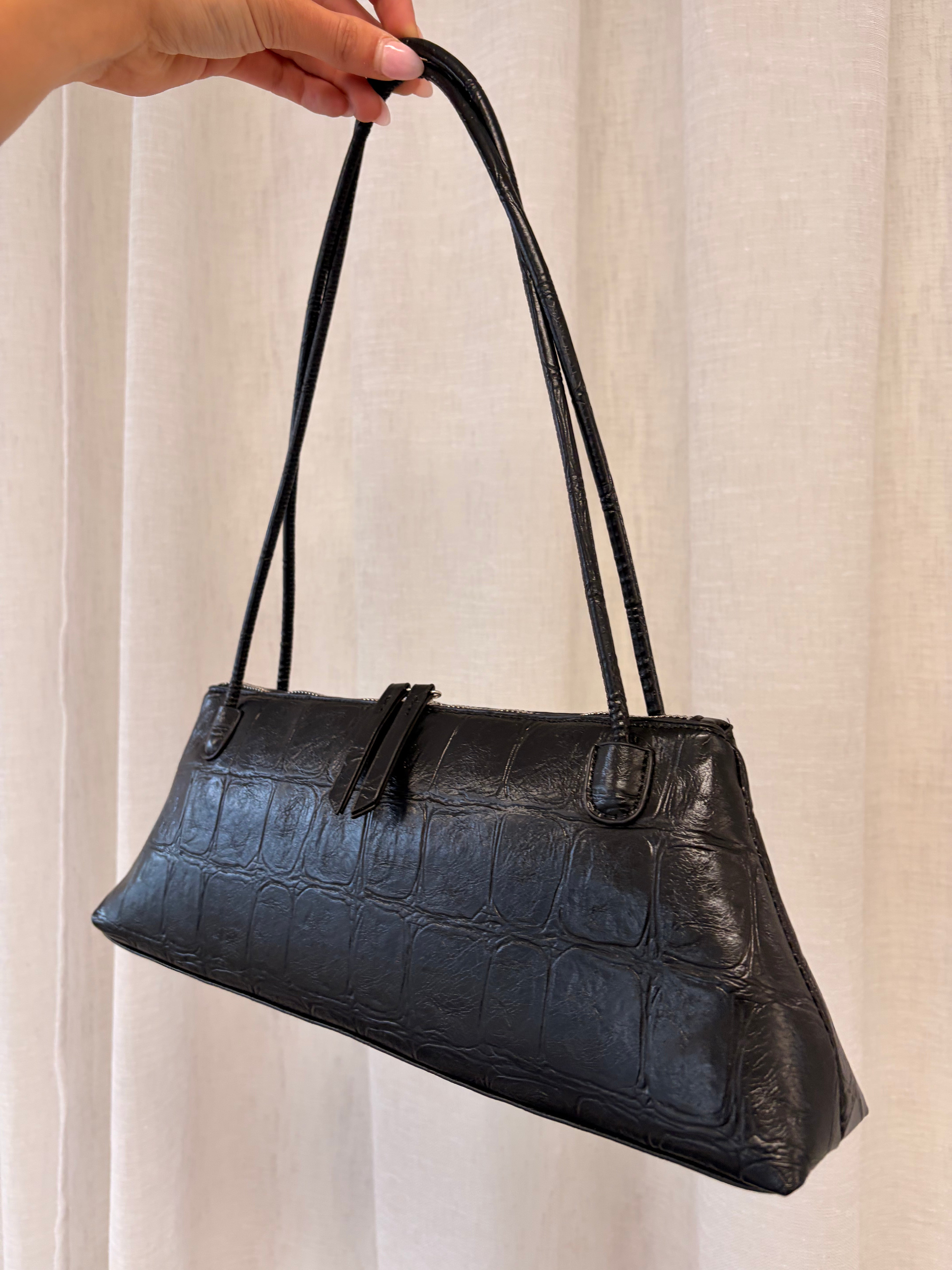 Benni Bag Black Croc