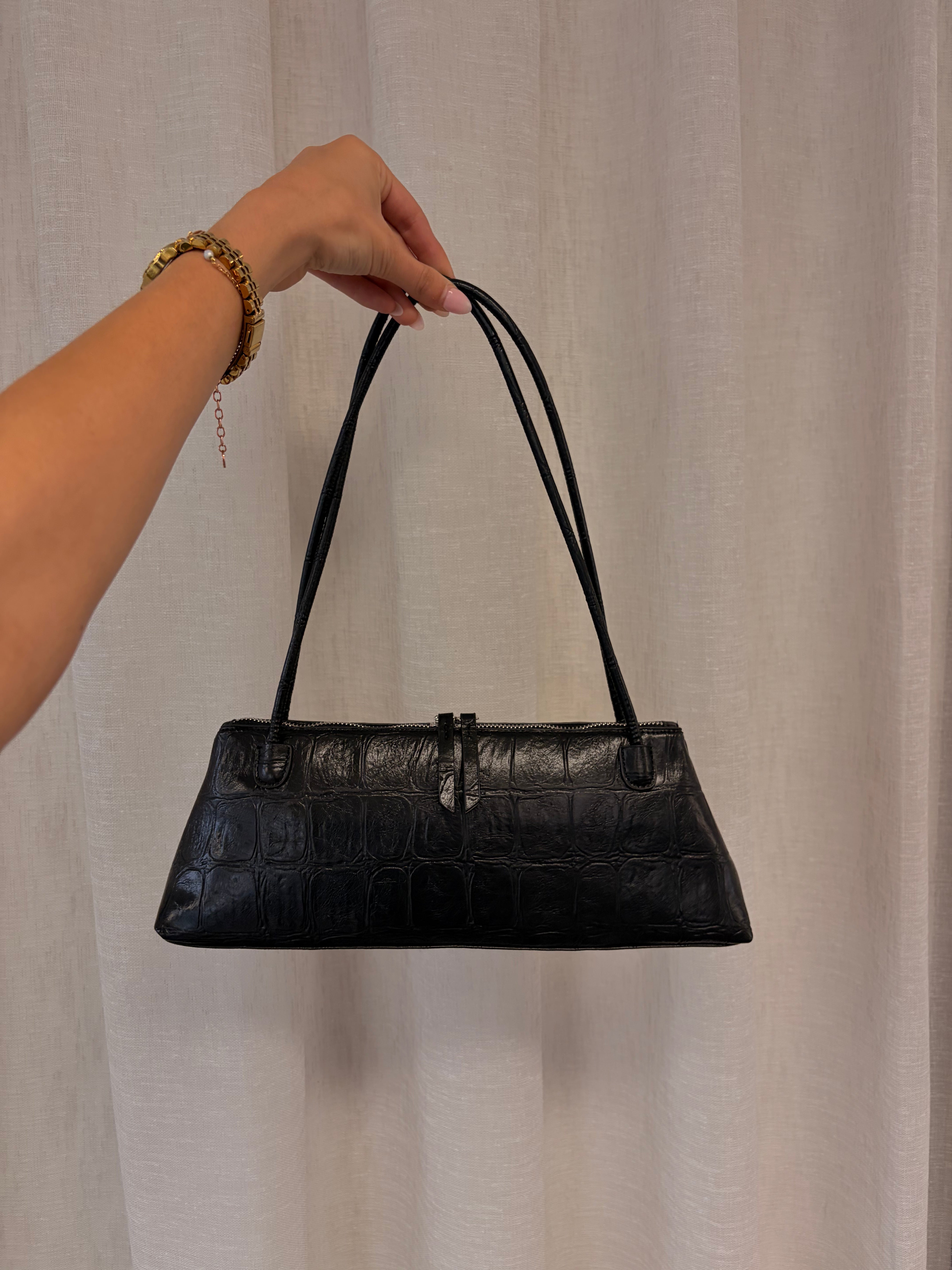 Benni Bag Black Croc