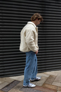 Borg Trucker Jacket Ivory