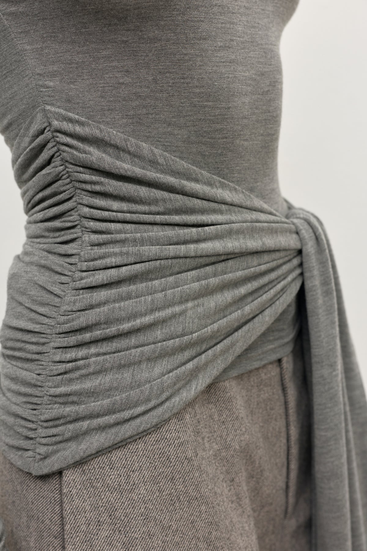 Isley Top Light Grey Marle