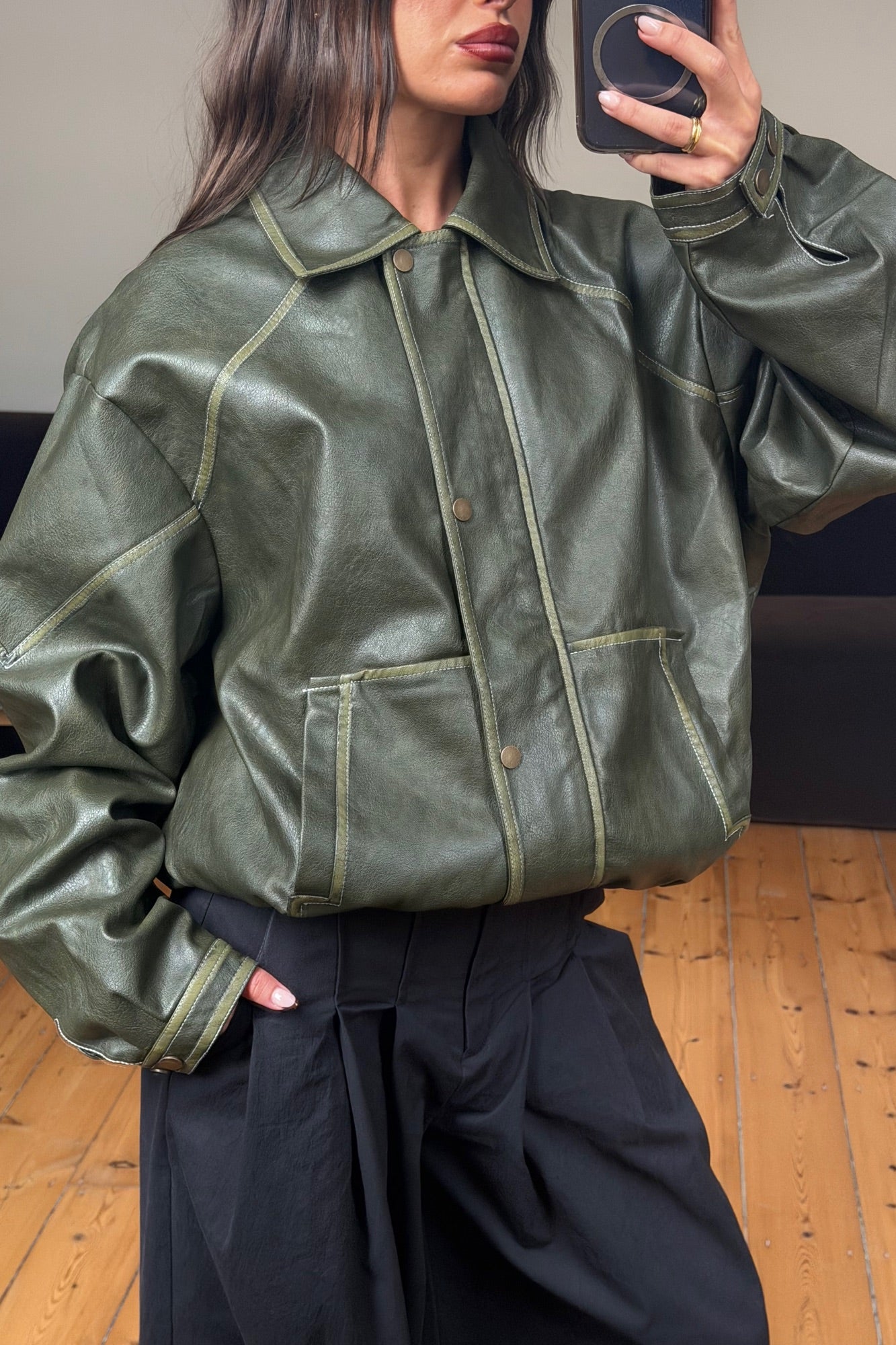 Jorja Bomber Jacket Army