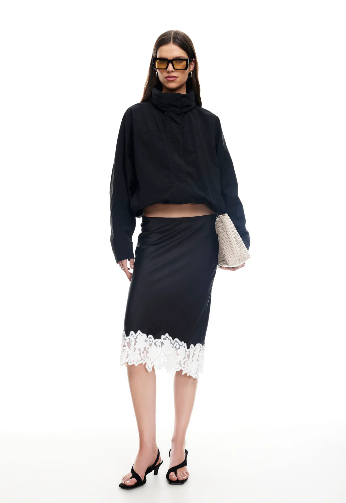 Anchored Midi Skirt Noir