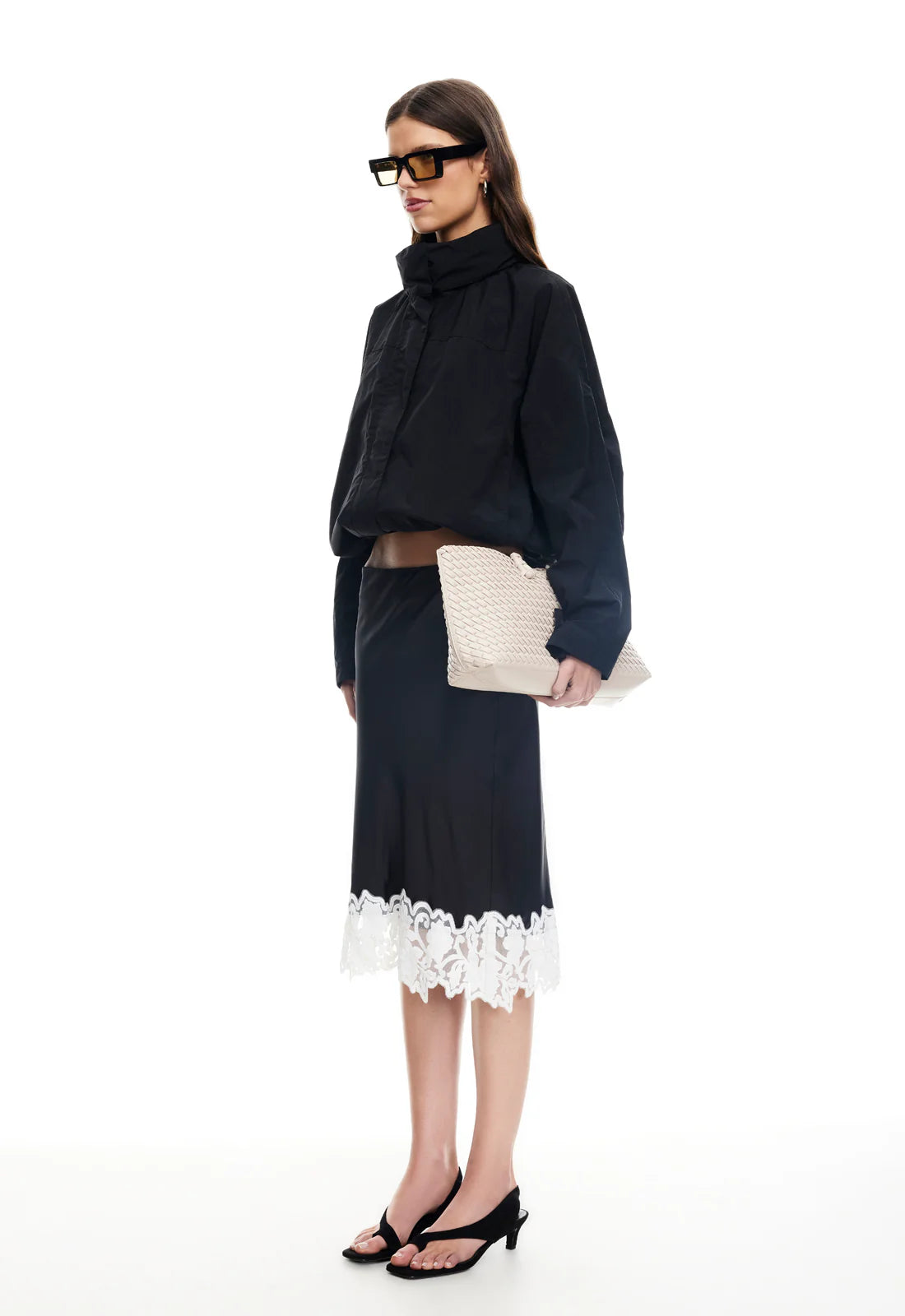 Anchored Midi Skirt Noir