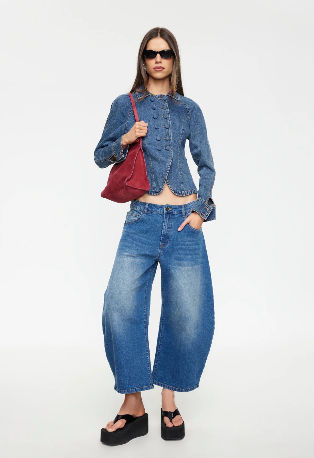 Horseshoe Cropped Jean Dark Indigo