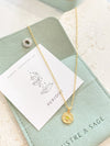 Birthstone 18k Gold Necklace - August