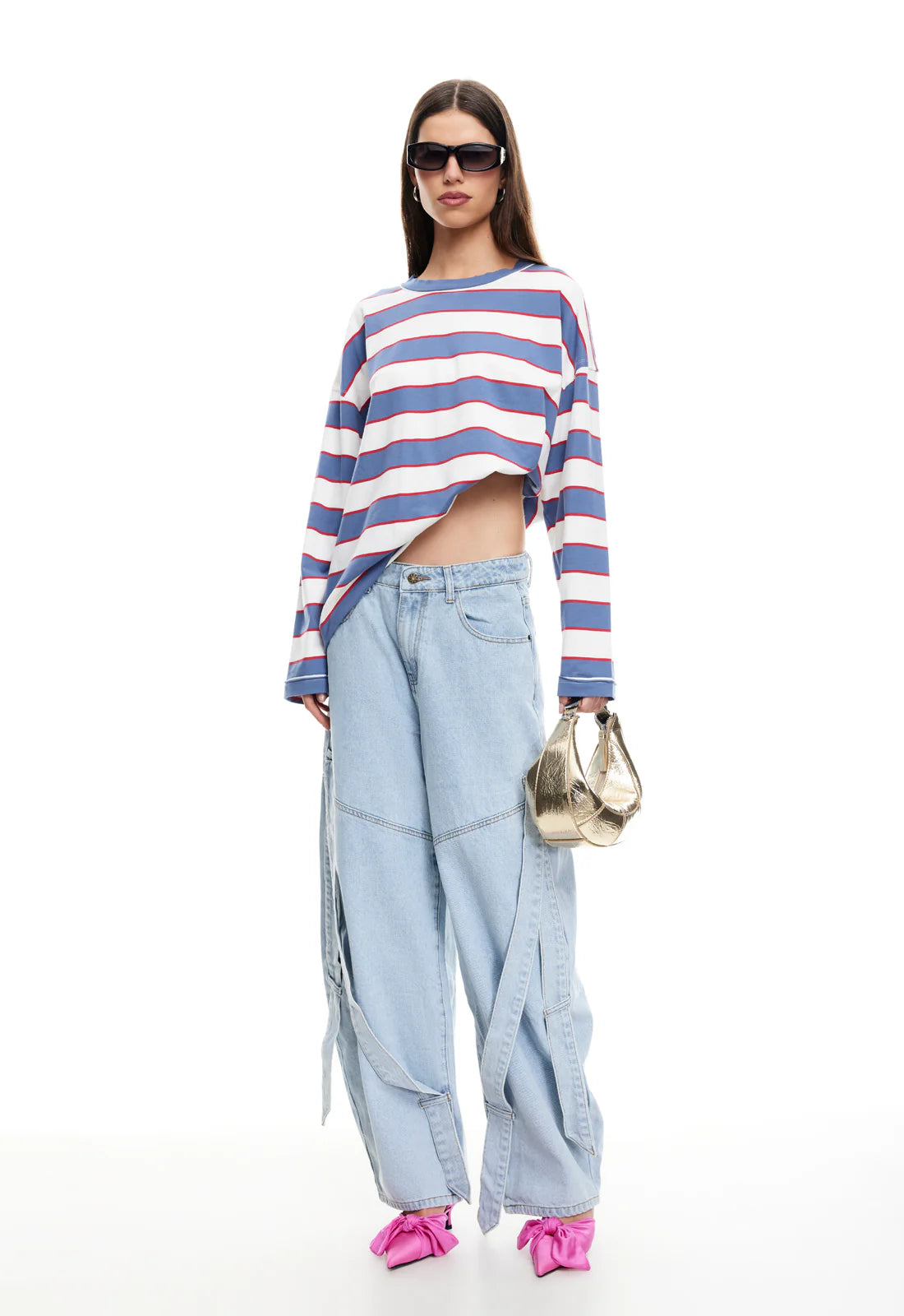 Horizon Long Sleeve Dusty Blue Stripe