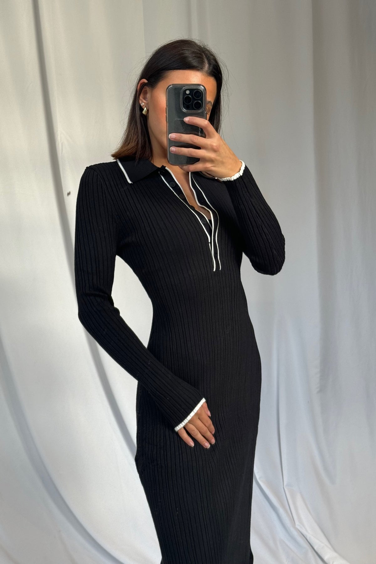 India Midi Dress Black