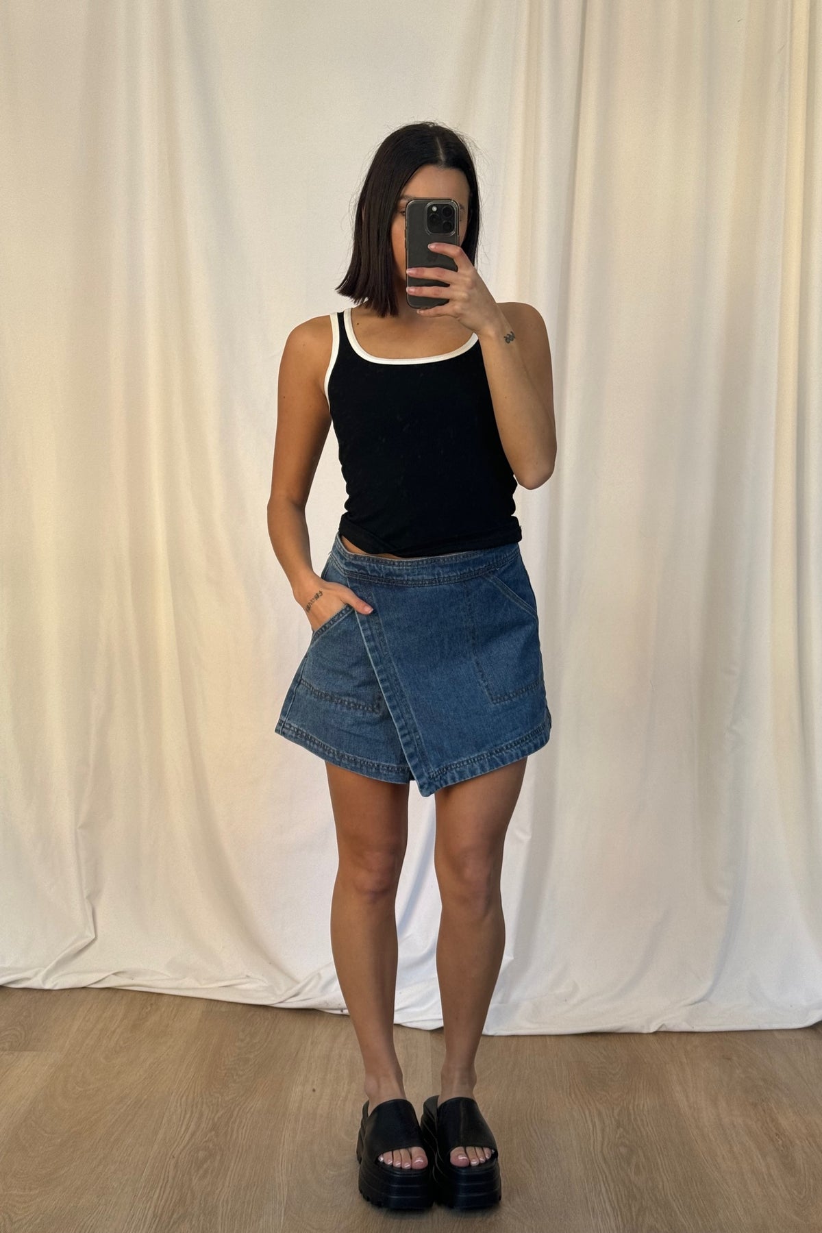 Rosemary Denim Skort Blue