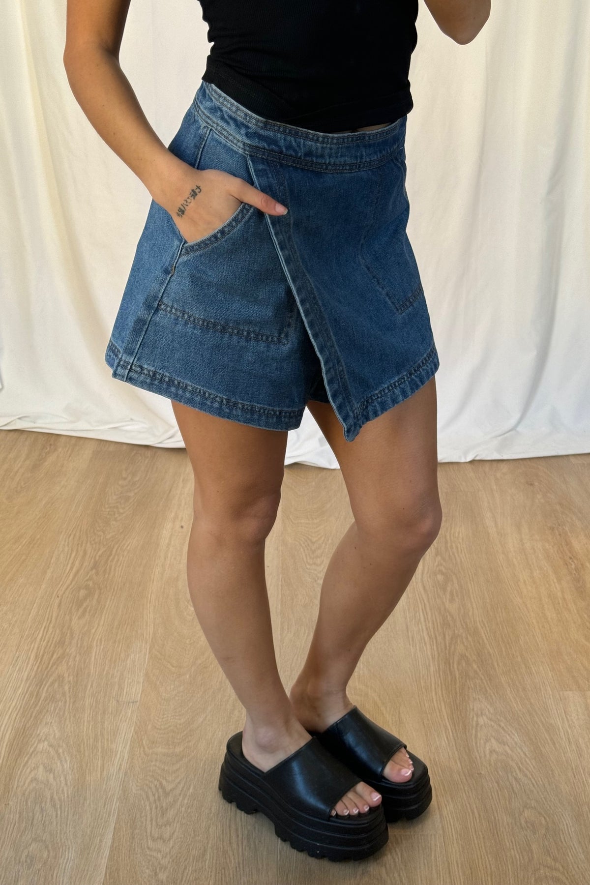 Rosemary Denim Skort Blue