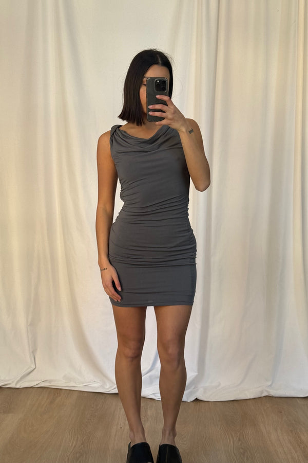 Kerri Mini Dress Charcoal