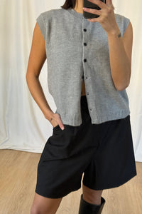 Kendal Knitted Vest Dark Grey