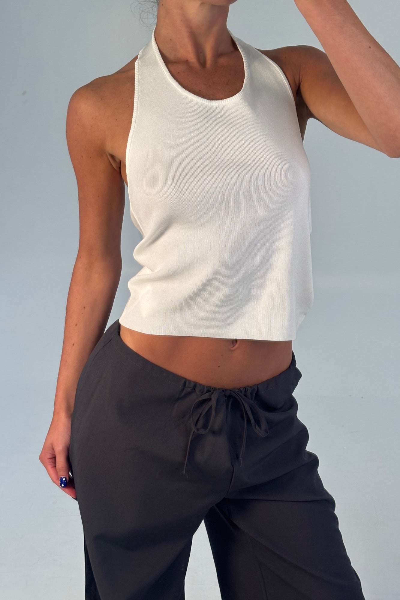 Opal Halter Top White