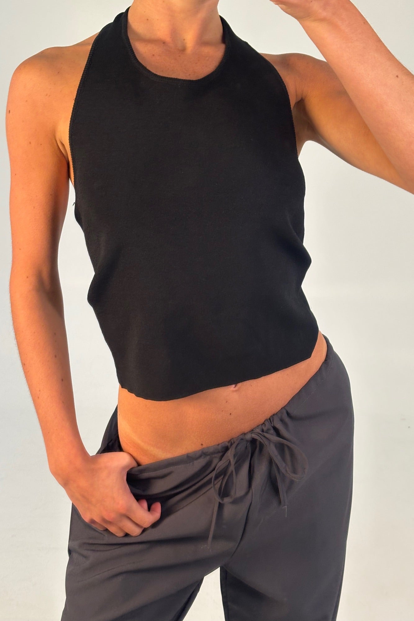 Opal Halter Top Black