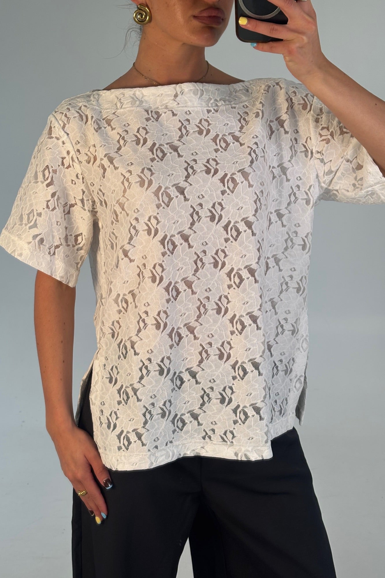 Vanessa Lace Top White