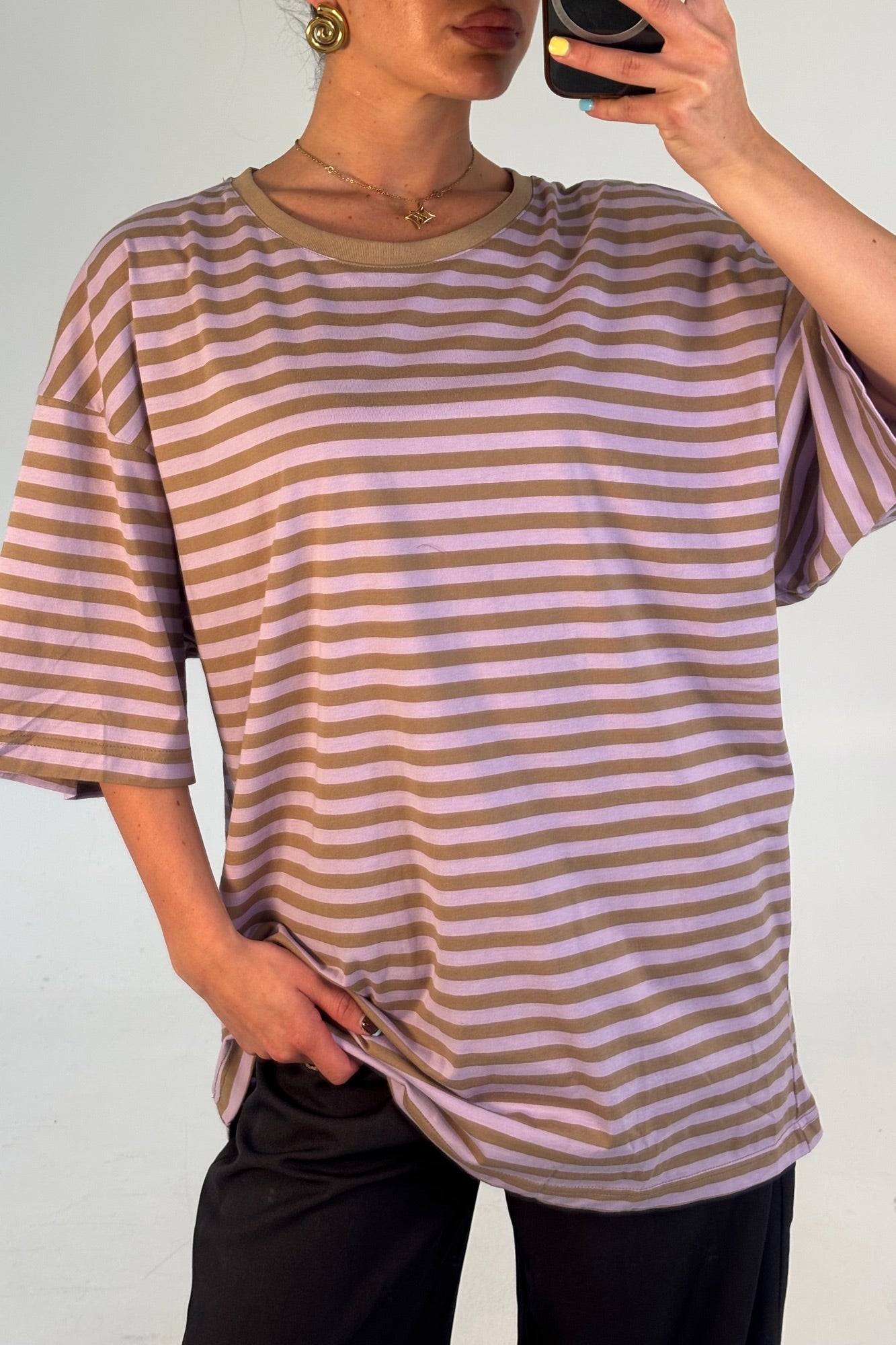 Jess Top Purple Stripe