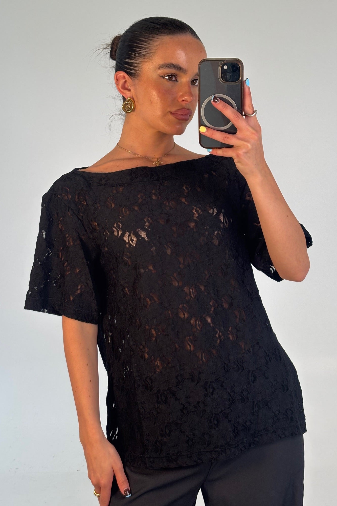 Vanessa Lace Top Black