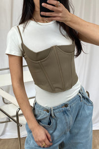 Tayla Corset Top Stone