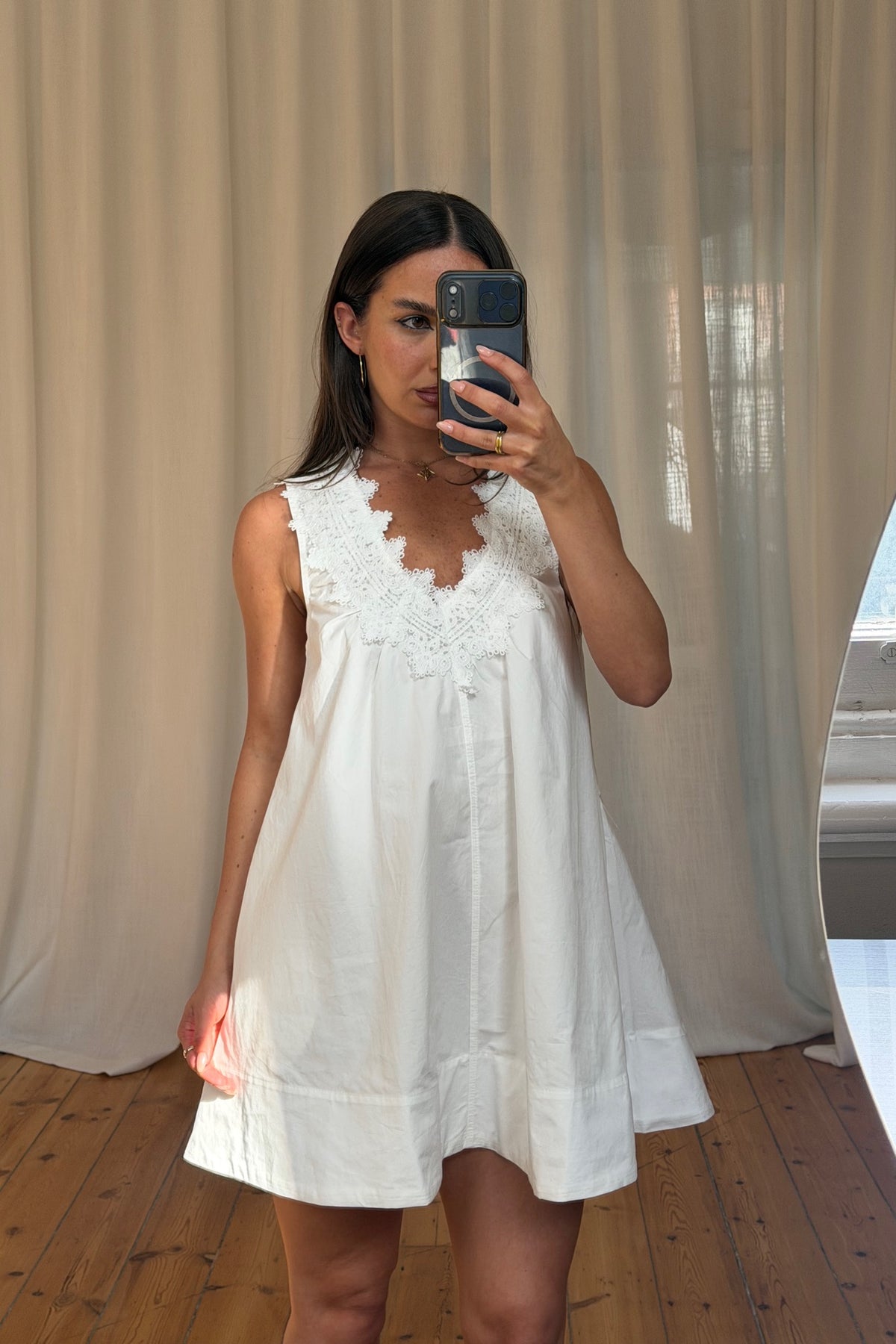 Amelia Mini Dress White