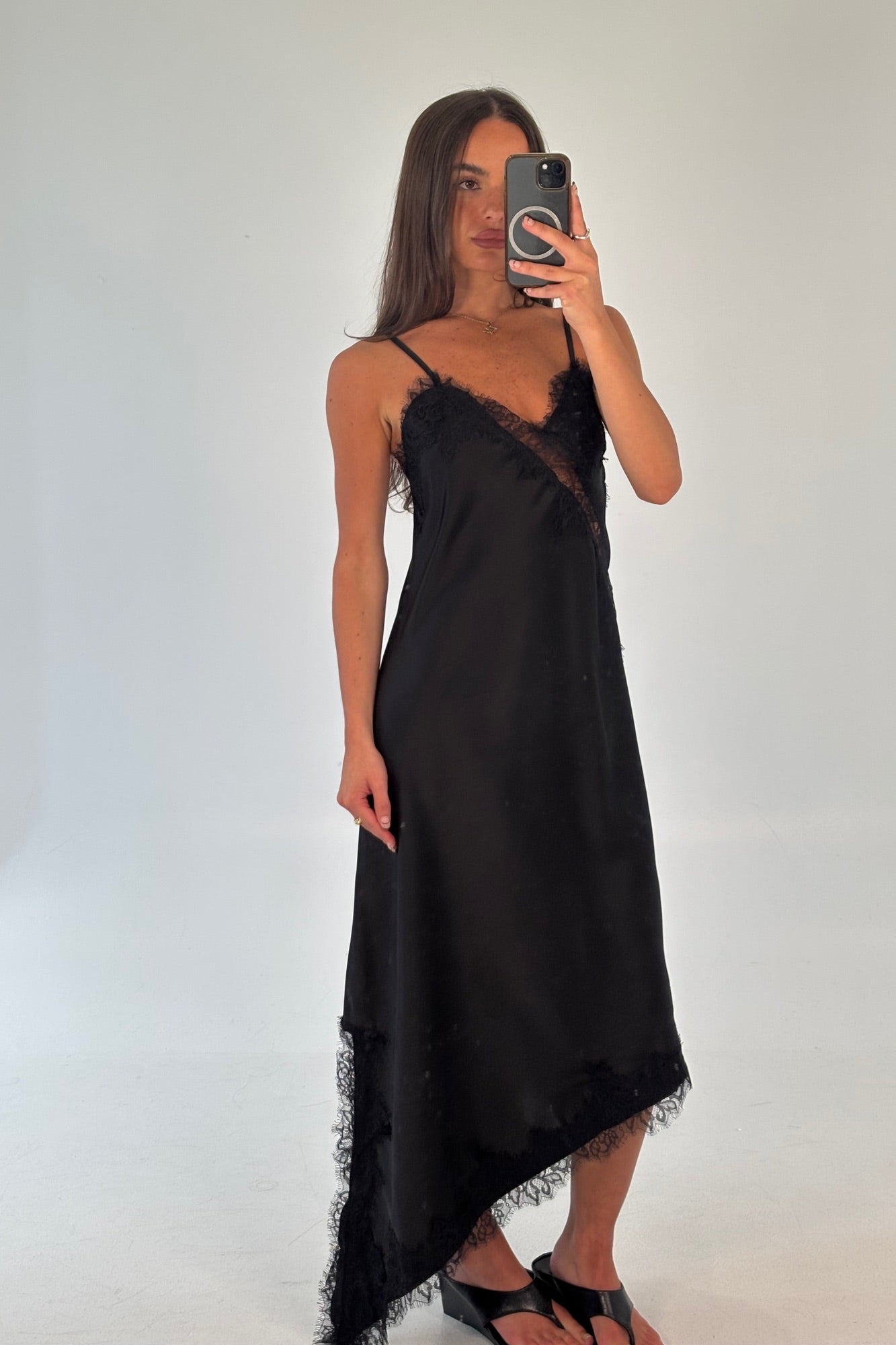 Blair Lace Midi Dress Black