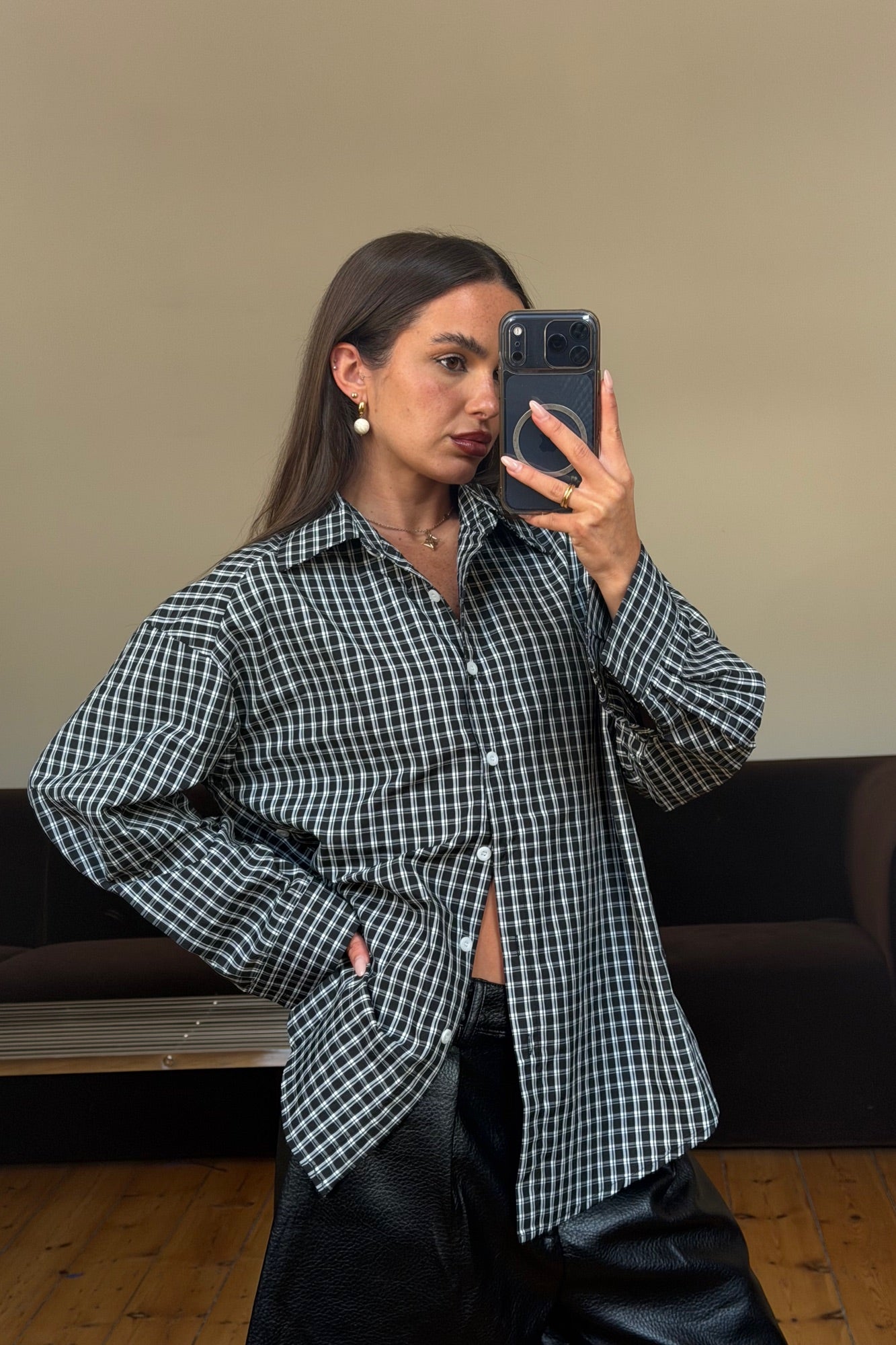 Cooper Shirt Black/White