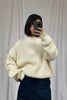 Unisex Drop Sleeve Heavy Knit Ivory