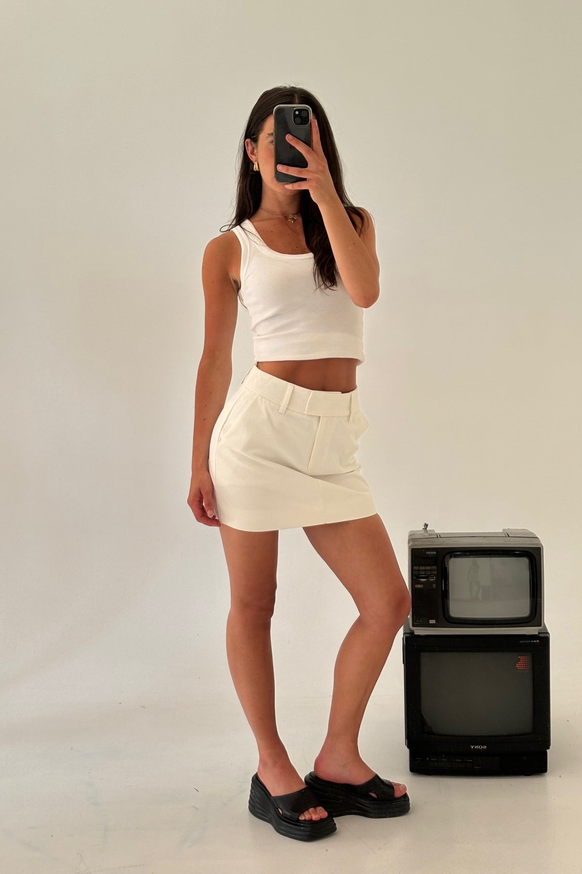 Brodie Mini Skirt White