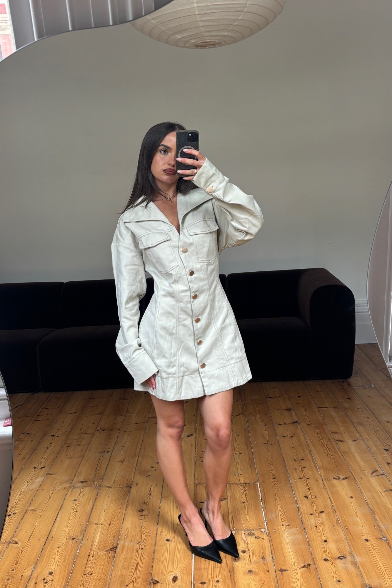 Merritt Mini Dress Beige