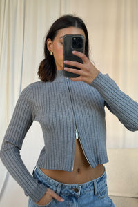 Linden Long Sleeve Top Grey - FINAL SALE