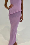 Bella Ribbed Skirt Lilac - FINAL SALE