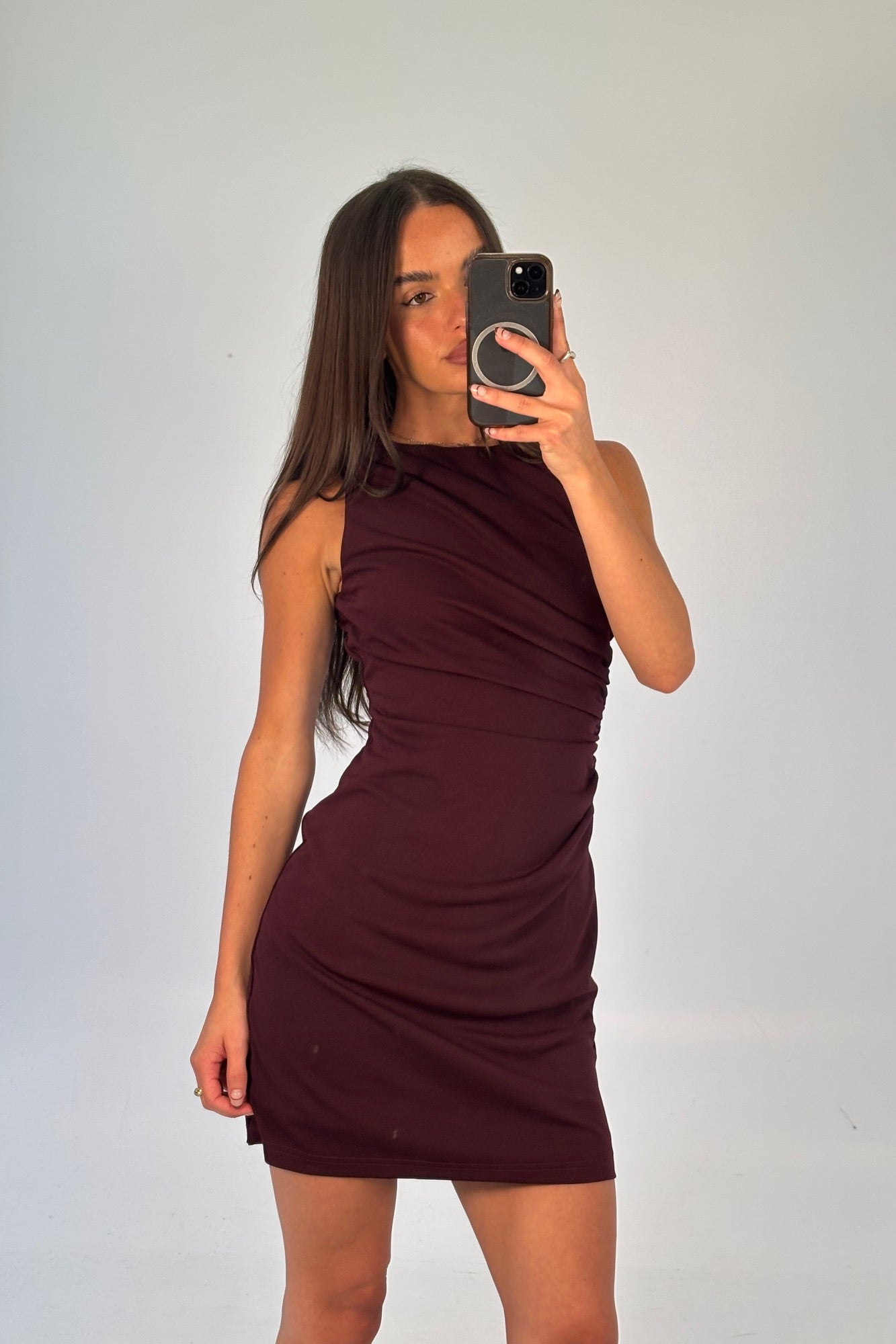 Renae Mini Dress Wine