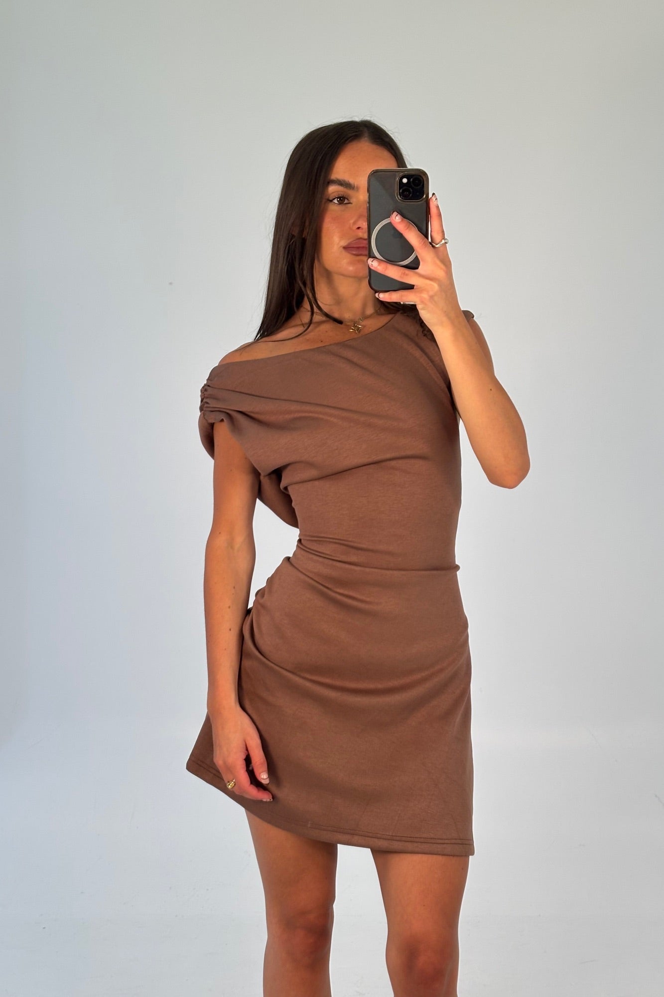Ella Mini Dress Chocolate
