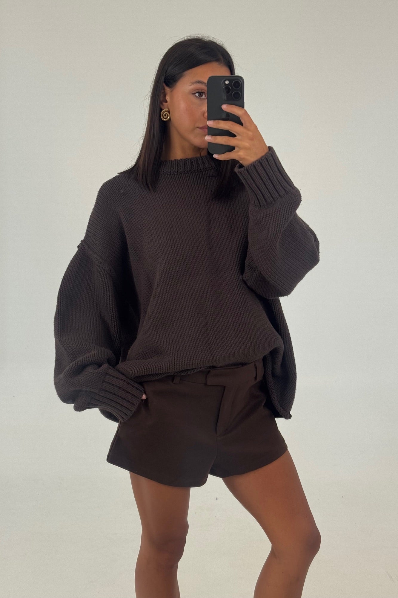 Nikova Knit Jumper Chocolate