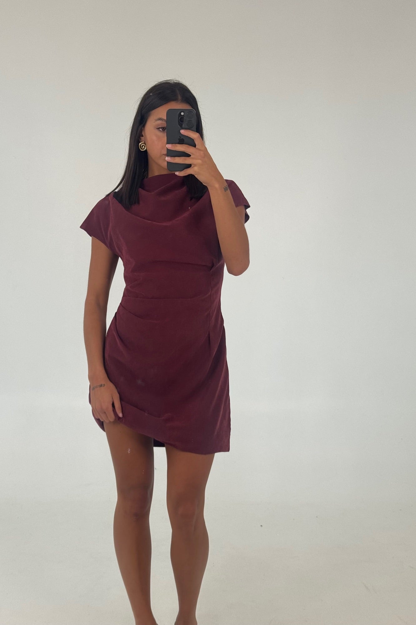 Ziah Mini Dress Wine