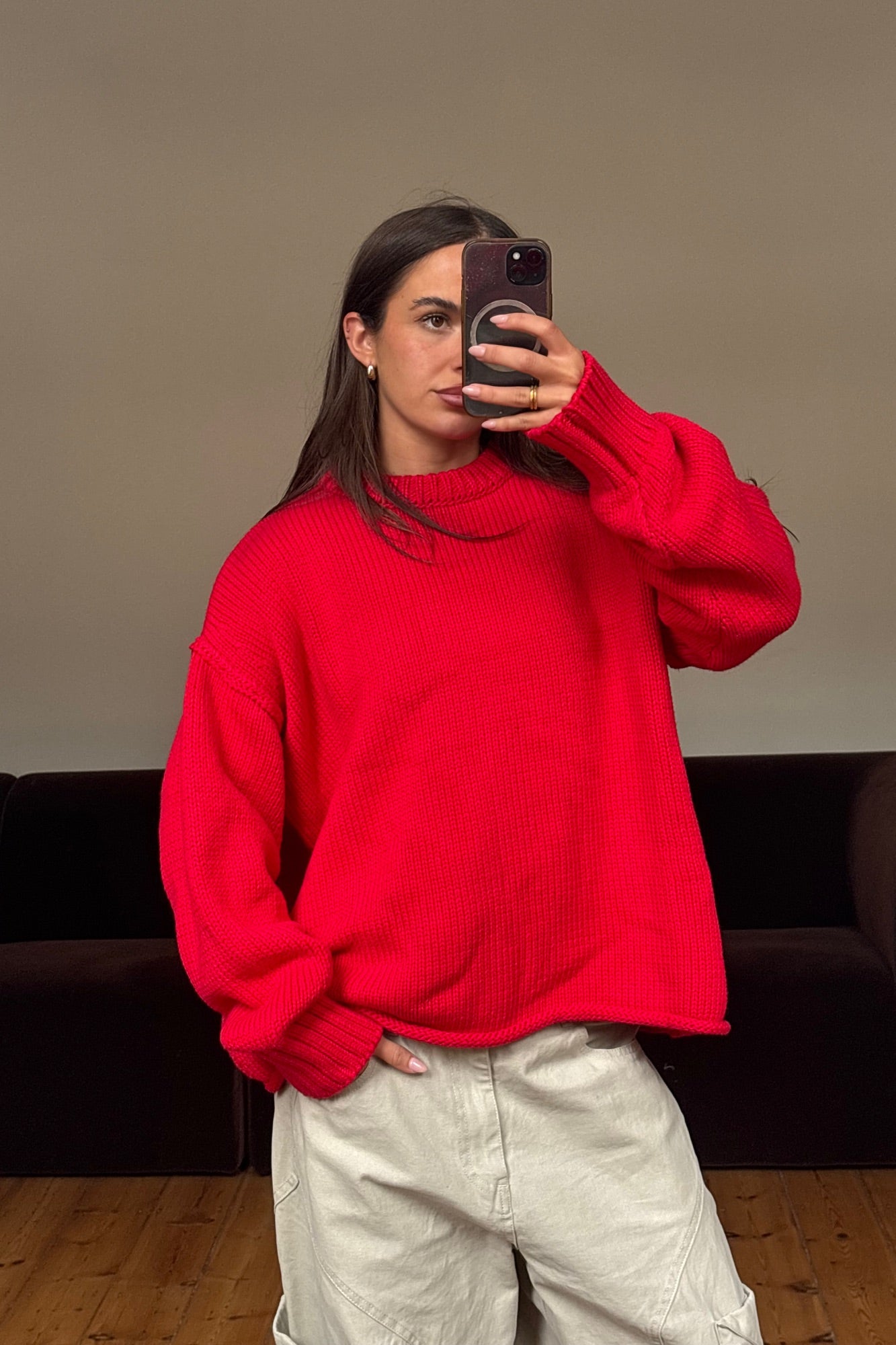 Nikova Knit Jumper Cherry