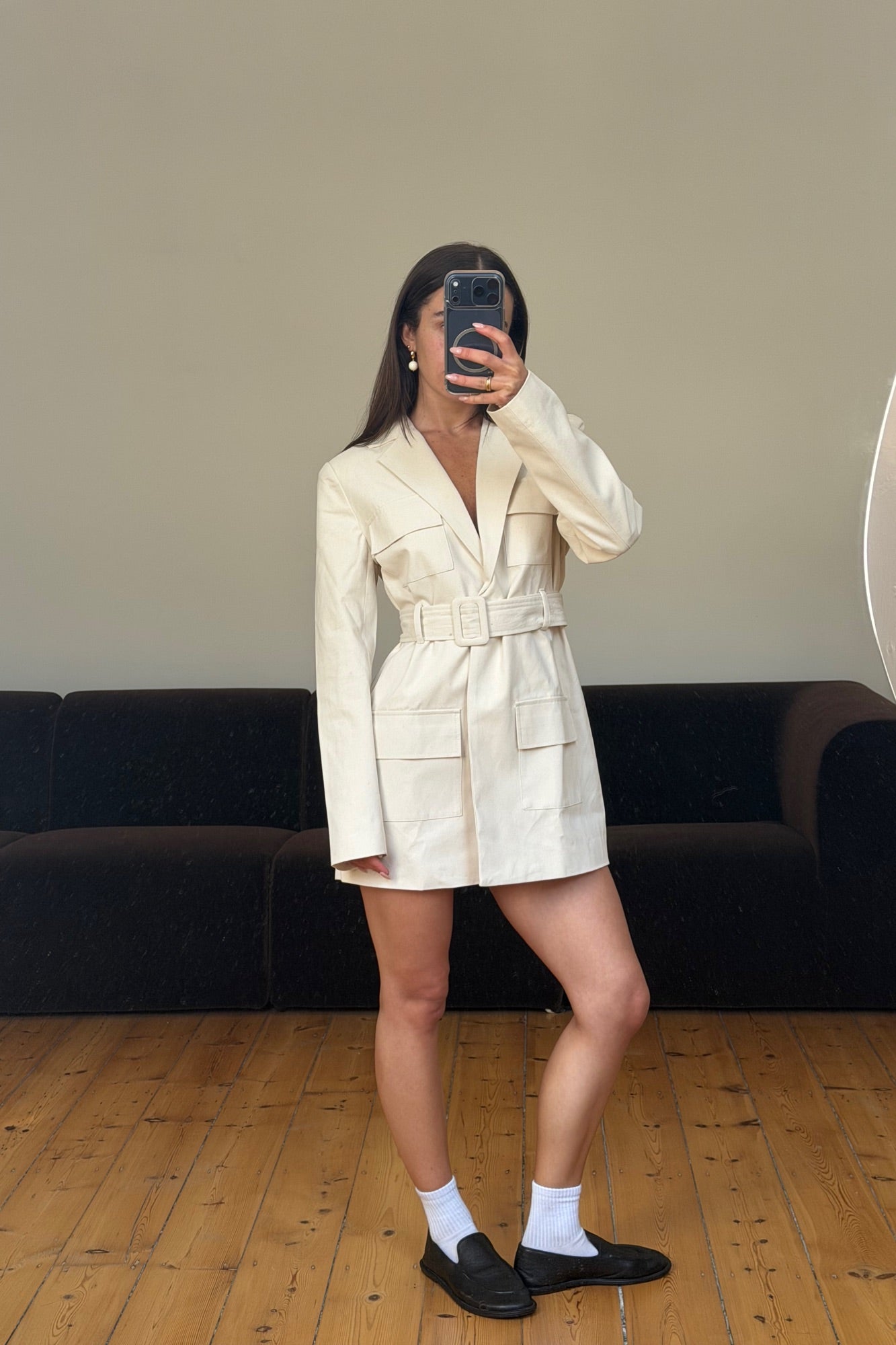 Steinway Mini Dress Beige