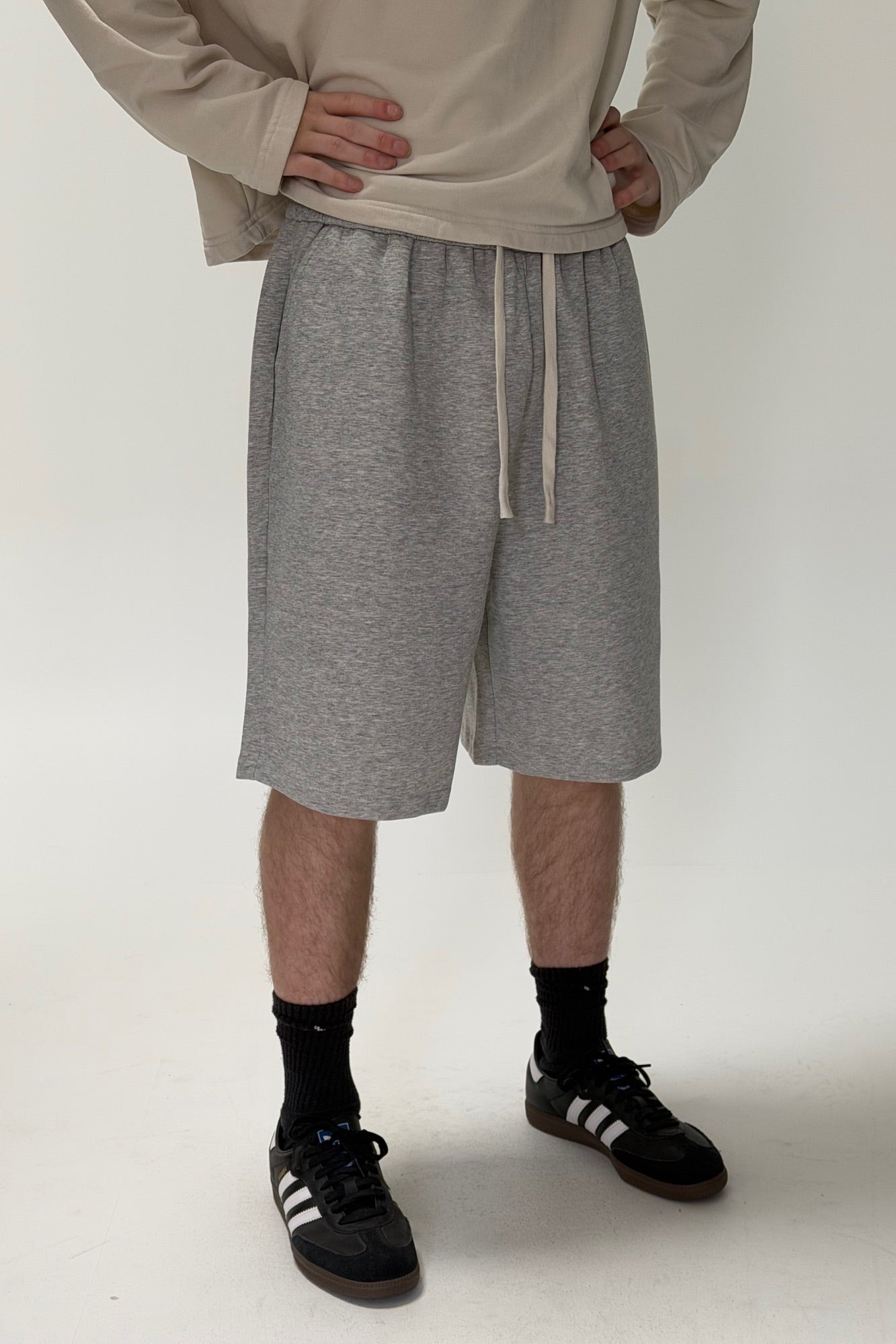 Drop Cotton Short Grey